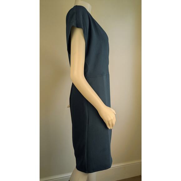 NEW Suite 7 Woman Teal Blue Wrap A-Line Short Sleeve Dress V-Neck Plus Size 14W - Picture 4 of 6